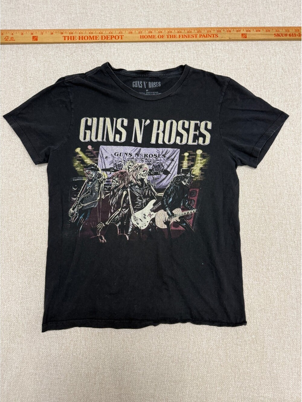Guns N Roses Mens Medium Black Graphic T-Shirt It's So Easy Band Merch Tee M